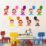 Playful color learning wall decal for kids RPC1959T50