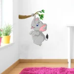 Playful elephant on branch wall design RPC1821T50