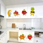 Playful fruit cartoon wall sticker RPC761