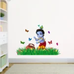 Playful wall sticker of childlike lord krishna in a fun design RPCFK2200T38