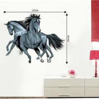 Powerful wild horses design wall sticker RPC561