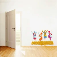 Punjabi bhangra dance wall sticker RPC1391