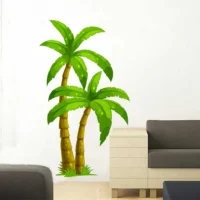 Relaxing beachside palms wall sticker RPC448