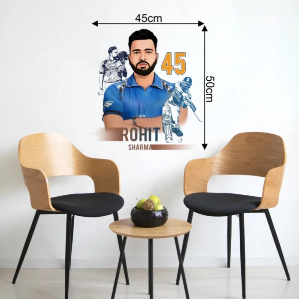 Rohit sharma inspired cricket wall sticker RPC2619T50