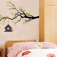 Romantic heart flower tree wall sticker with birds RPC379