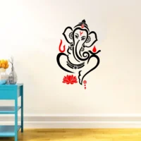 Sacred lotus with ganesha wall sticker RPC1802T50