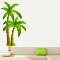 Scenic palm tree design wall sticker RPC448