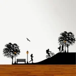 Scenic park evening wall sticker RPC482