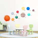 Space themed solar system wall decal RPC1881T50