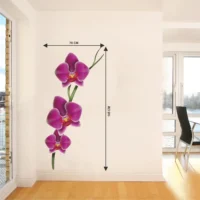 Stylish purple flower design wall sticker RPC510