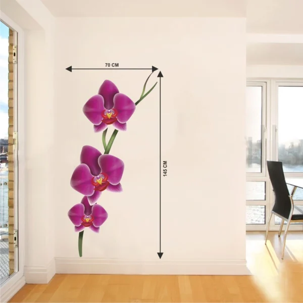Stylish purple flower design wall sticker RPC510