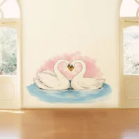 Swans in love wall sticker RPC1107