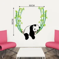Swinging panda decorative wall sticker RPC1666