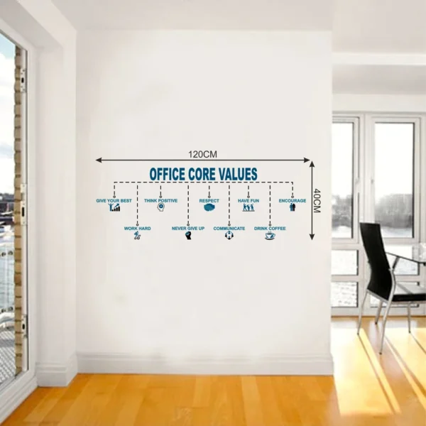 Teamwork and values wall decal RPC1785T38