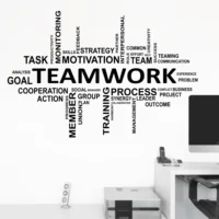 Teamwork at the office wall sticker NWD1032