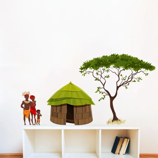 Traditional tribal family wall design RPC1858T38