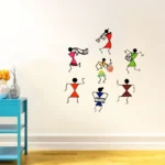 Traditional warli dance wall sticker RPC1562