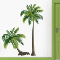 Twin coconut trees wall sticker RPC452
