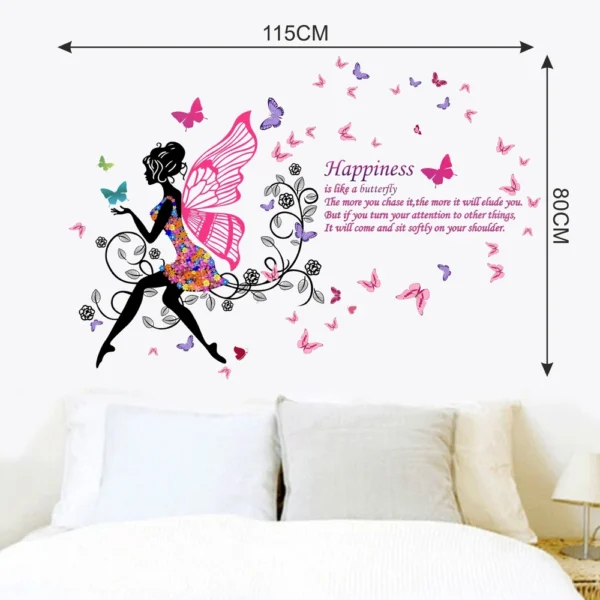 Uplifting butterfly quote wall sticker RPC1686T38