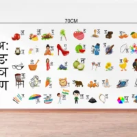 Varnamala hindi alphabets educational wall sticker RPC1077