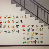 Varnamala hindi alphabets wall sticker RPC1077