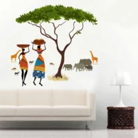 Vibrant african jungle theme wall sticker RPC217