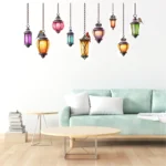 Vibrant hanging lamp themed decorative wall sticker RPC2241T25