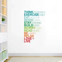 Wall sticker be positive motivational quote RPC1473