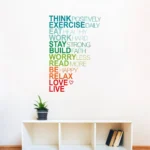 Wall sticker be positive quote for motivation RPC1473
