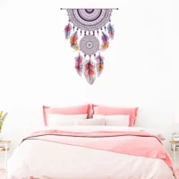 Wall sticker featuring a boho dreamcatcher with gentle shivering feathers RPCFS6036T50