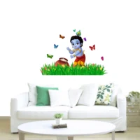 Wall sticker featuring a young lord krishna for kids rooms RPCFK2200T38