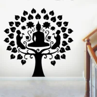 Wall sticker featuring buddha silhouettes RPC1159
