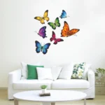 Wall sticker featuring colorful butterflies in a decorative style RPCFS1038