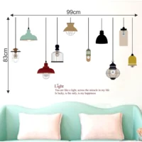 Wall sticker featuring light lamps with a thoughtful quote for wall dΘcor RPCFS6034T38