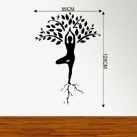 Wall sticker featuring tree yoga RPC1209