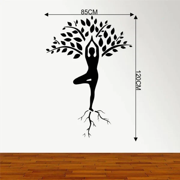 Wall sticker featuring tree yoga RPC1209