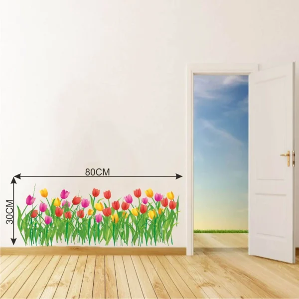 Wall sticker featuring tulip flowers RPC1333