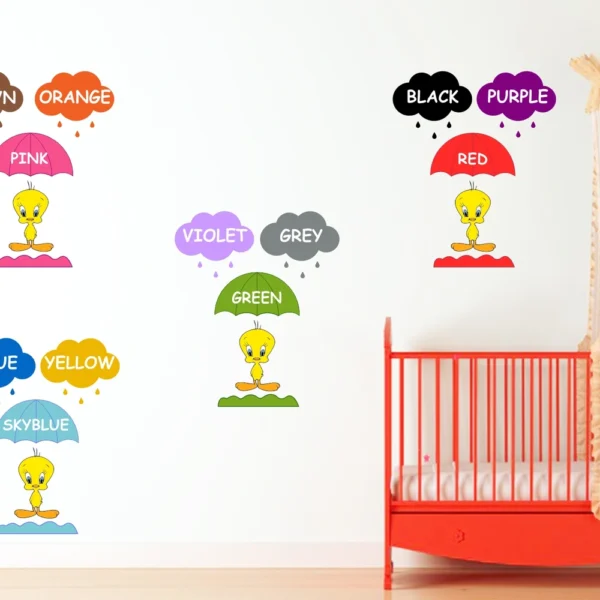 Wall sticker for kids colour identification RPC1534
