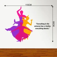 Wall sticker indian classic dance bharathanatyam RPC1201