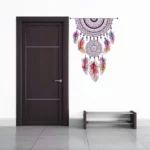 Wall sticker of a boho dreamcatcher with soft shivering feathers RPCFS6036T50