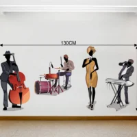 Wall sticker of a dynamic club music band with lights and sound RPC961