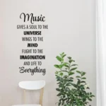 Wall sticker of a musical quote for a creative vibe RPWD1131D
