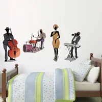 Wall sticker of an energetic club music band performing live RPC961