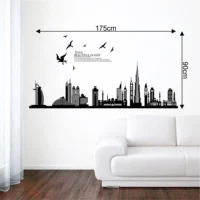 Wall sticker of burj khalifa with a motivational quote on flight RPCFS6013T50