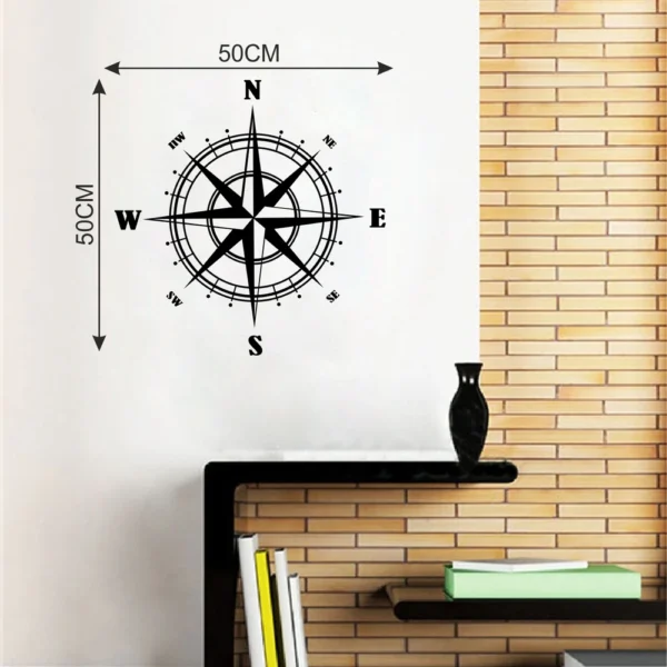 Wall sticker of compass directions RPC1694T50