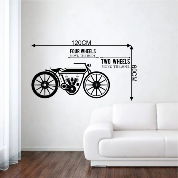 Wall sticker of four wheeled and two wheeled vehicles for playful spaces RPC861