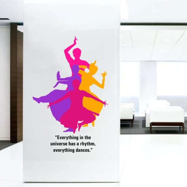 Wall sticker of indian classic dance bharathanatyam RPC1201