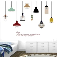 Wall sticker of light lamps with a quote for wall hanging decoration RPCFS6034T38