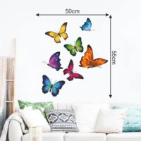 Wall sticker of lively butterflies in a rainbow of colors RPCFS1038