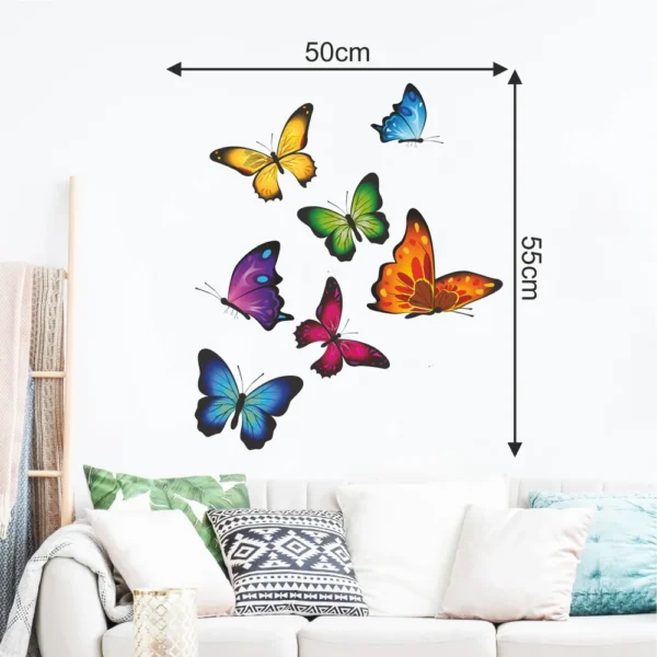 Wall sticker of lively butterflies in a rainbow of colors RPCFS1038